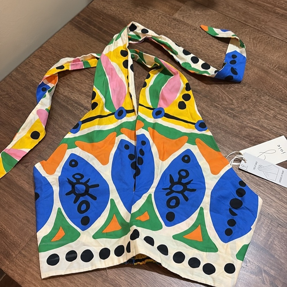 NWT. Joie Colorful Print Halter Top Size Small - Picture 2 of 10